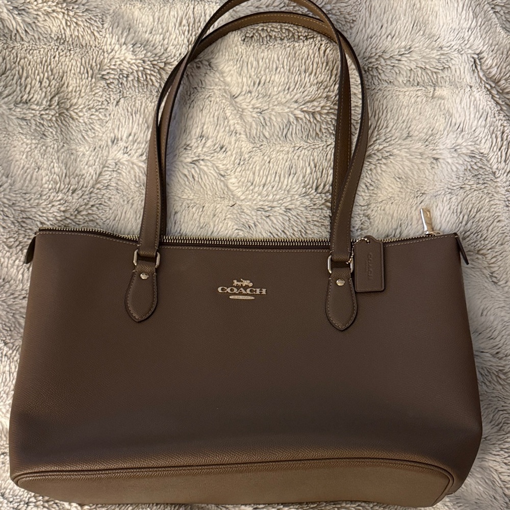 Coach Dark Brown Leather Tote